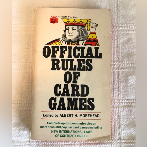 vintage Other - vtg soft cover book Official rules of card games Edited by Albert Moorehead